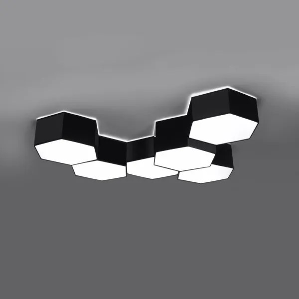 Sollux SL.1059 - Mennyezeti lámpa SUNDE 2xE27/60W/230V 11,5 cm fekete