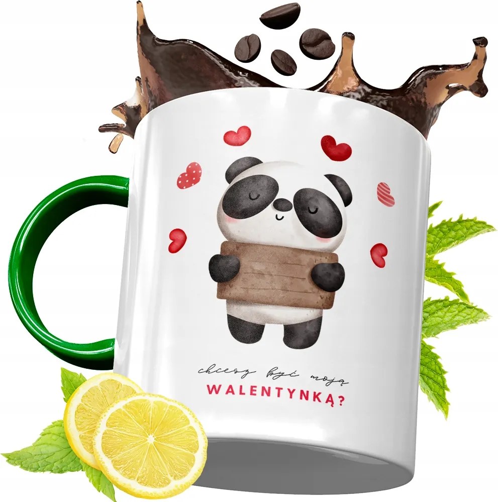 Zöld Bögre Valentin Napra Szerelmeseknek fényképes nyomtatással