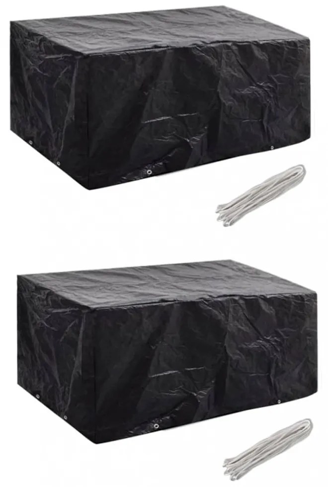 2 db 4 személyes polyrattan szett huzat 8 lyukkal 180 x 140 cm