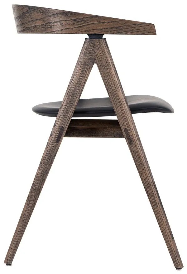 Fekete-barna tölgyfa étkezőszék Ava – Gazzda