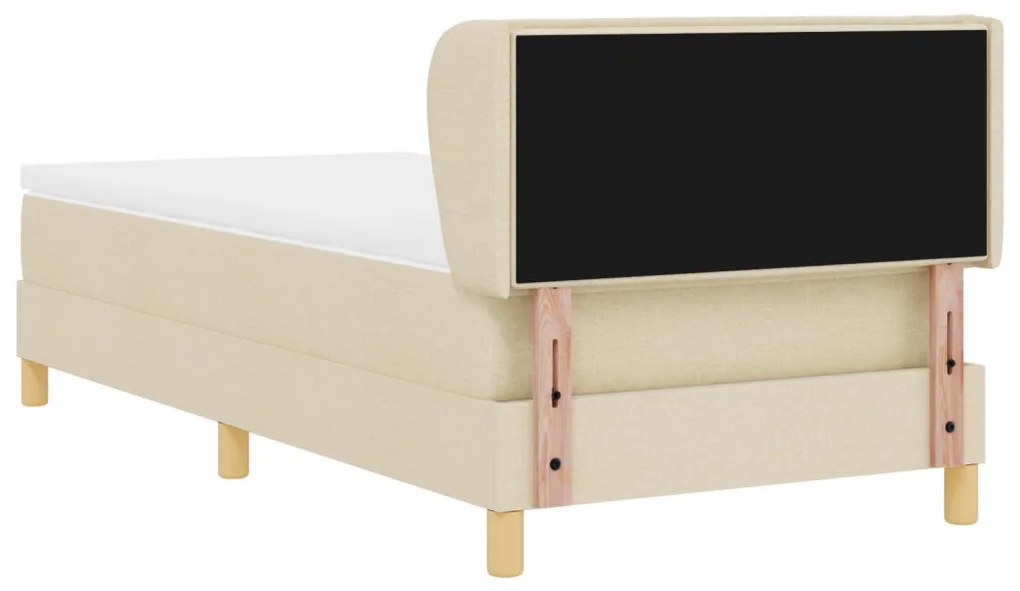 Boxspring Ágy Matraccal - Krém - 80x200 cm - Szövet