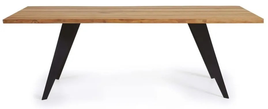 Étkezőasztal tölgyfa dekoros asztallappal 90x160 cm Koda – Kave Home