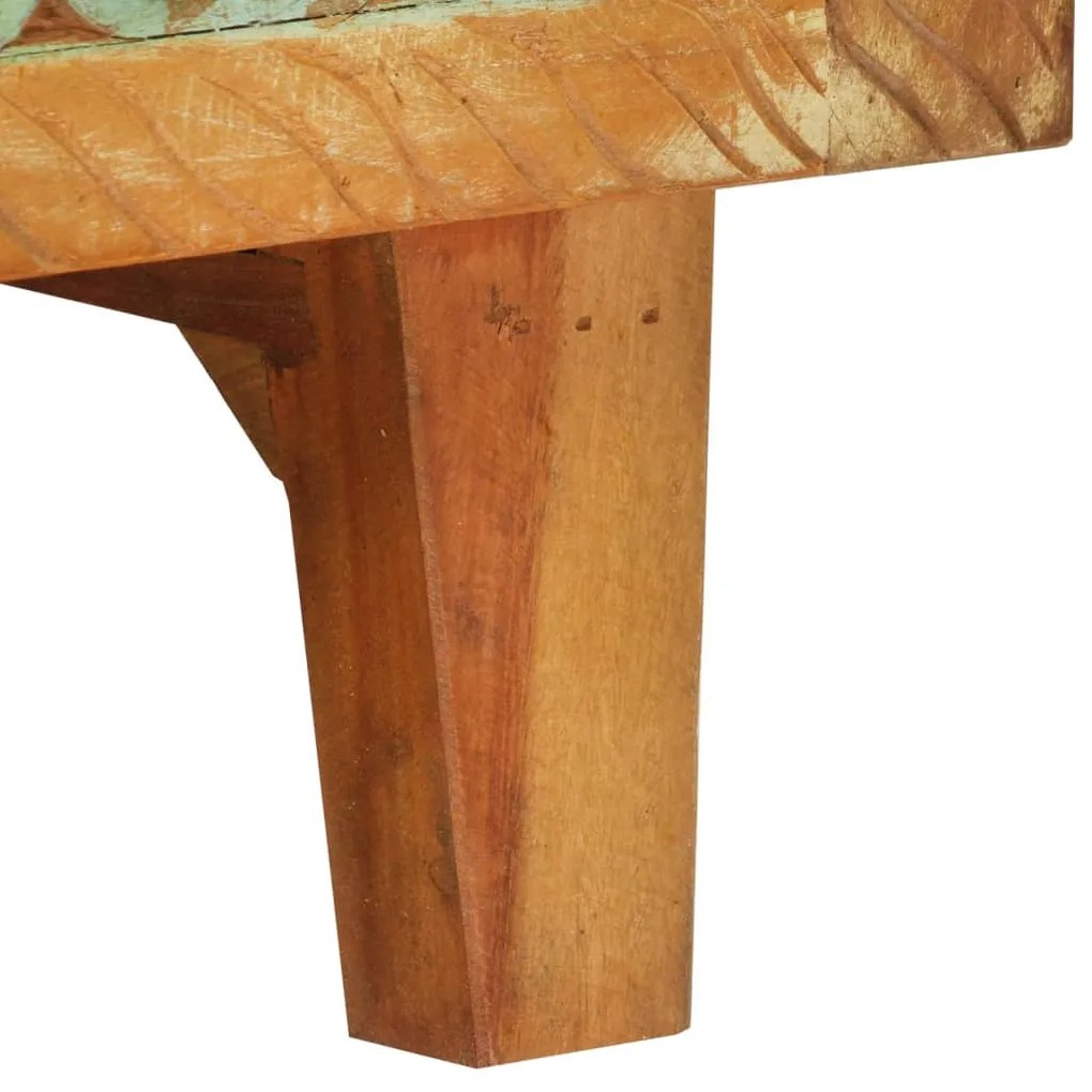 kézzel faragott tömör újrahasznosított fa komód 55x30x75 cm