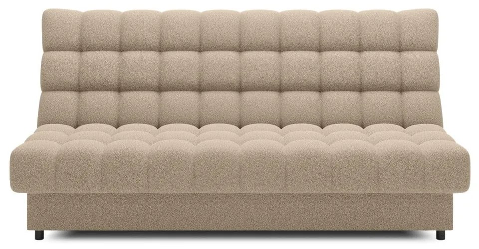 Bézs buklé kinyitható-tárolóhelyes kanapé 197 cm Clareta – ELTAP