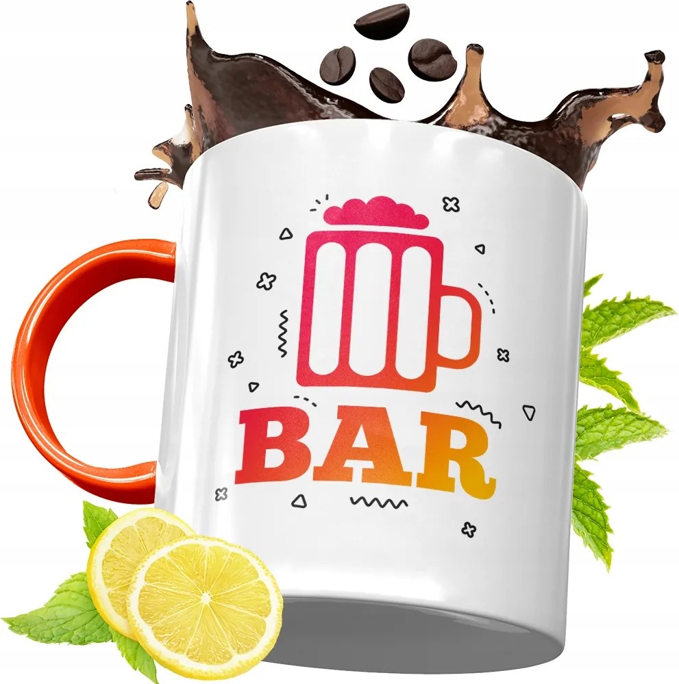 Narancssárga Bögre Csaposnak Ajándék fényképes nyomattal