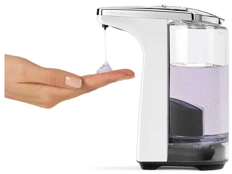 Fehér automata műanyag szappanadagoló 237 ml - simplehuman