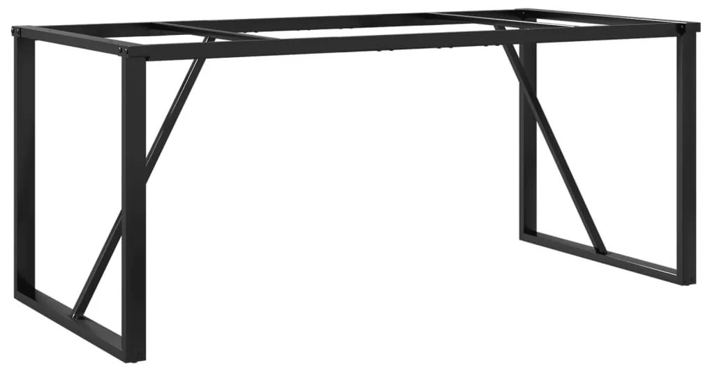 acél étkezőasztallábak O-alakú vázzal 180 x 80 x 73 cm