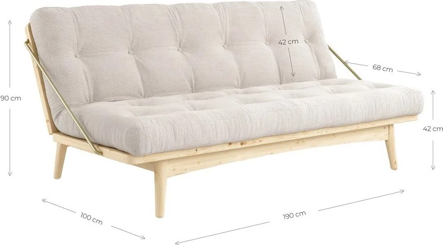 Folk Clear/Olive Green variálható kanapé - Karup Design