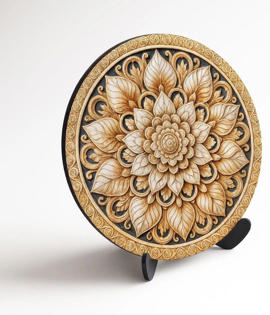 DUBLEZ | Mandala kép - Arany virág