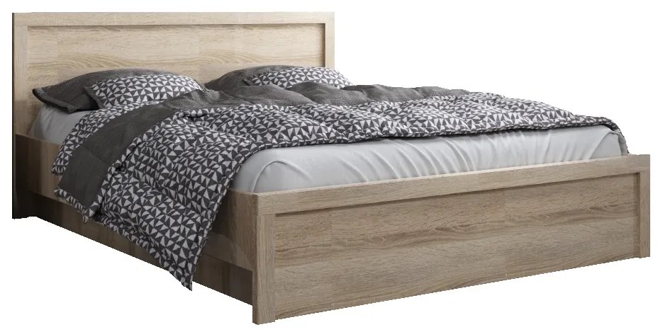 Franciaágy 140 cm Jolene (szonoma tölgy) (ágyráccsal). 1052983