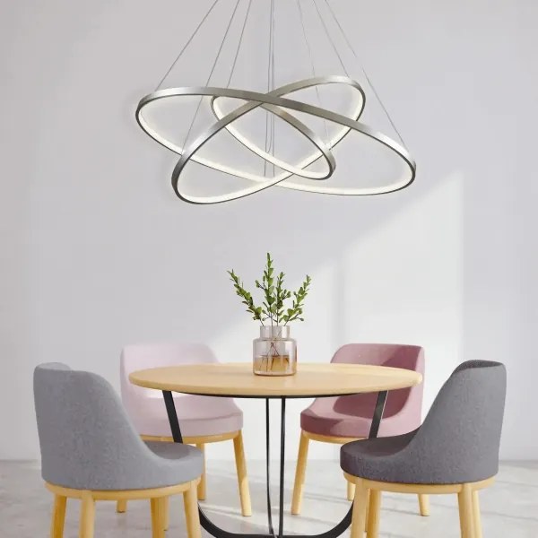 LED Csillár zsinóron LEA LED/60W/230V 4000K átm. 80 cm króm