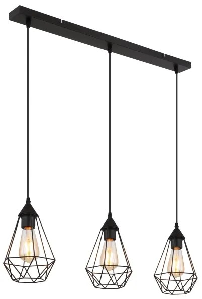 Globo 15745-3H - Csillár zsinóron ZACHARY 3xE27/60W/230V