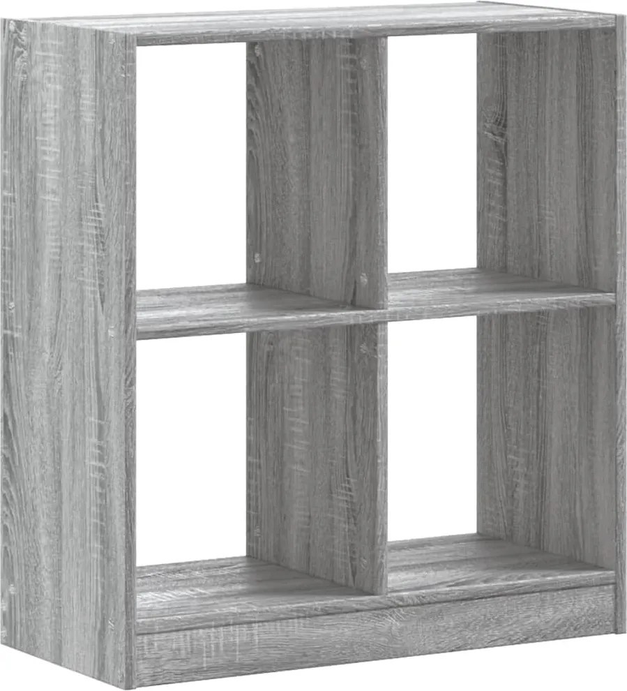 vidaXL szürke sonoma színű szerelt fa könyvespolc 68,5 x 32 x 75 cm