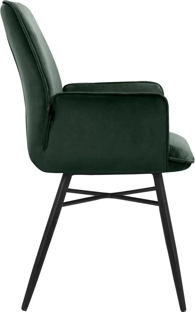 Zöld kárpitozott étkezőfotel szett 2 db-os Anzo – Støraa