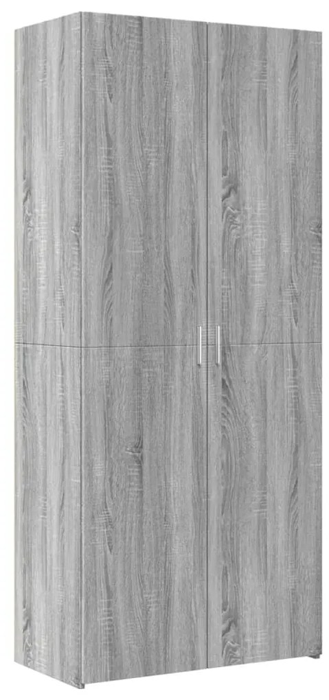 szürke sonoma szerelt fa magasszekrény 80 x 42,5 x 185 cm