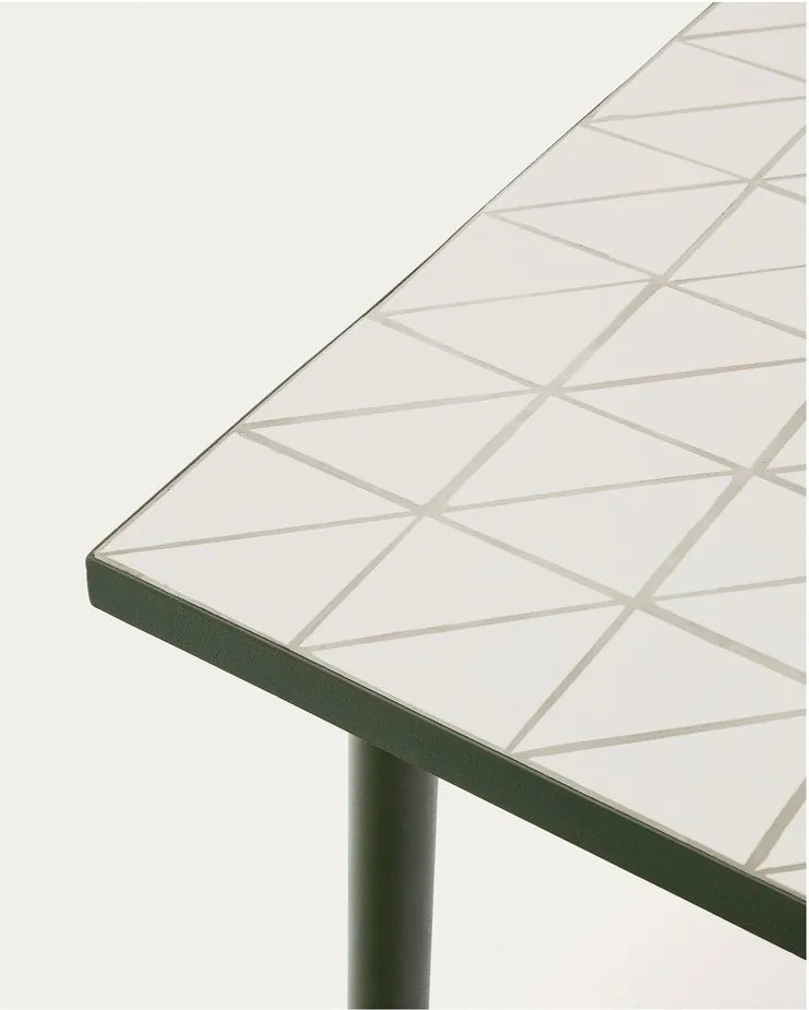 Acél kerti étkezőasztal 91x182 cm Maurina – Kave Home