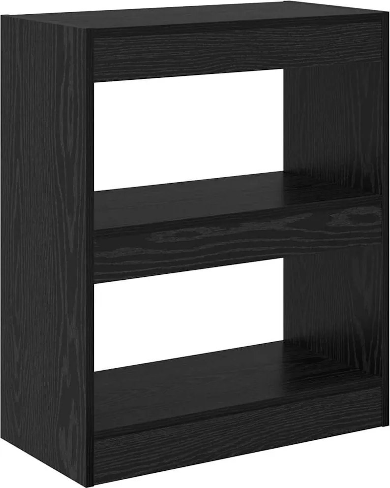 vidaXL Könyvespolc Fekete tölgy 60 x 30 x 72 cm Faanyag