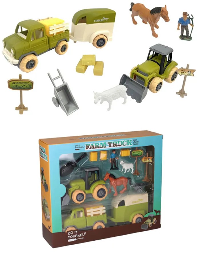 KidsToys 50 darabos Mezőgazdasági traktor építőkészlet