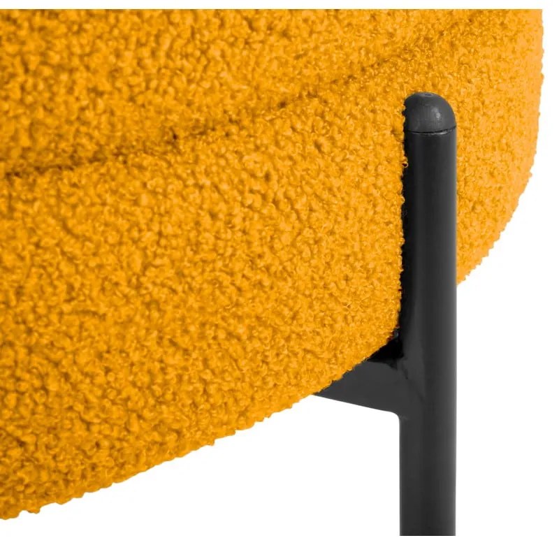 Okkersárga buklé fotel Noble – Leitmotiv