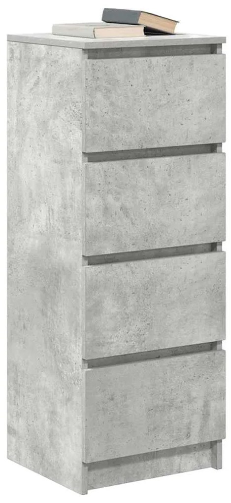 betonszürke szerelt fa tálalószekrény 37,5x35x99 cm