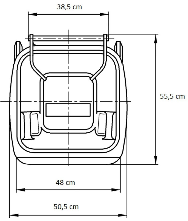 Hulladéktároló 120L barna