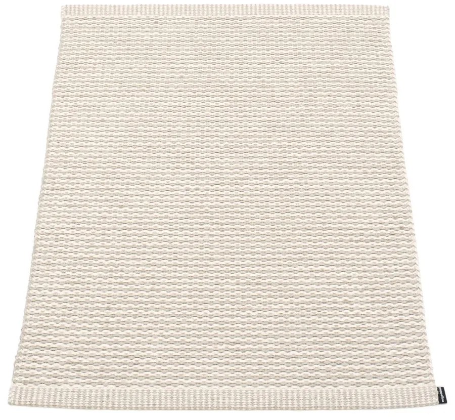 Krémszínű kültéri-beltéri szőnyeg 60x85 cm Mono Linen Vanilla – Pappelina