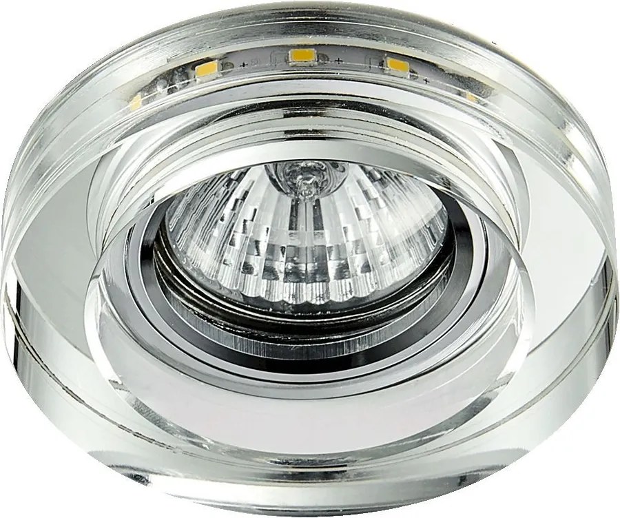 Prezent ELEGANT DOUBLE LIGHT 71104 Beépíthető spotlámpa 1x50W/GU10|1x3W/LED 380lm IP20