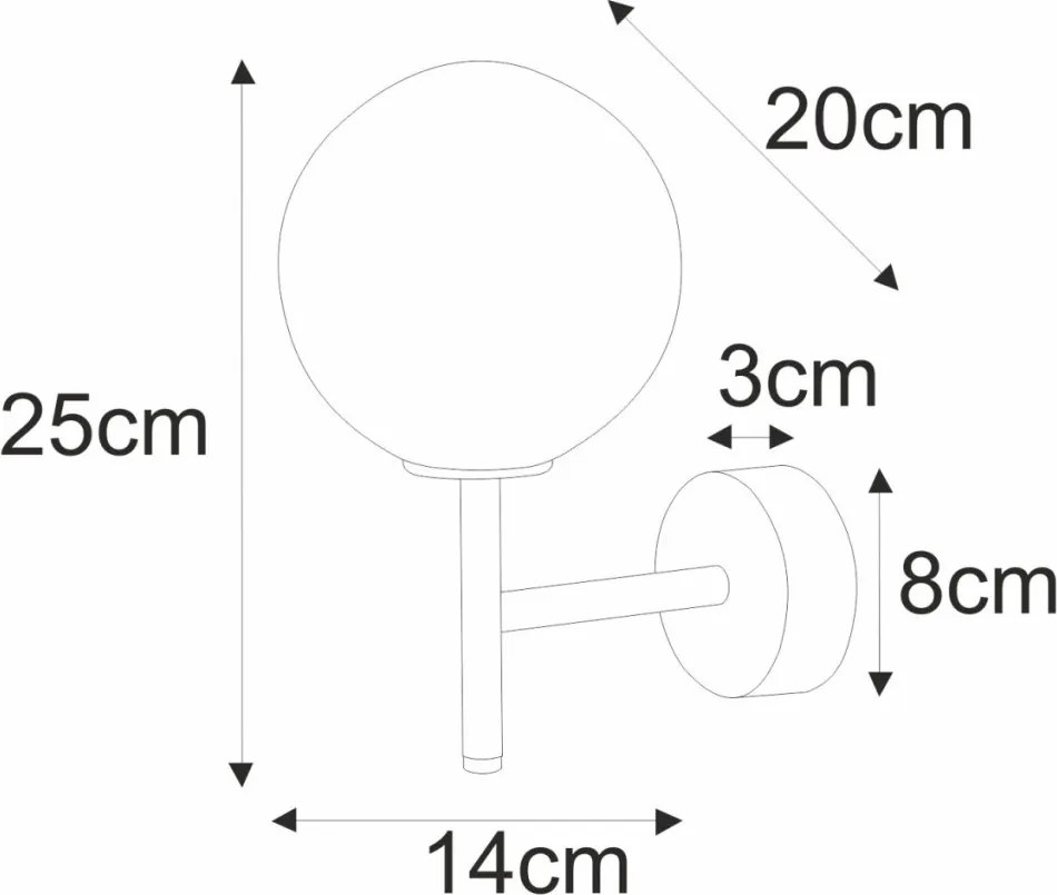 KAJA K-4884 FARO Fekete Színű Fali Lámpa 1xE14 10W IP20