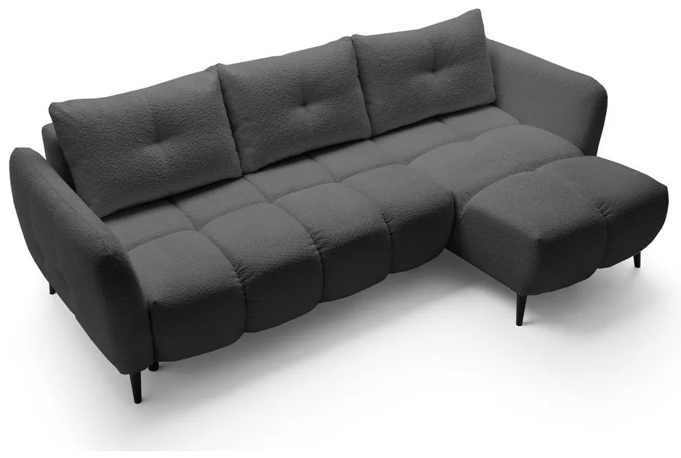 Sarokkanapé Odysea (J) (szürke + fekete) . 1100429