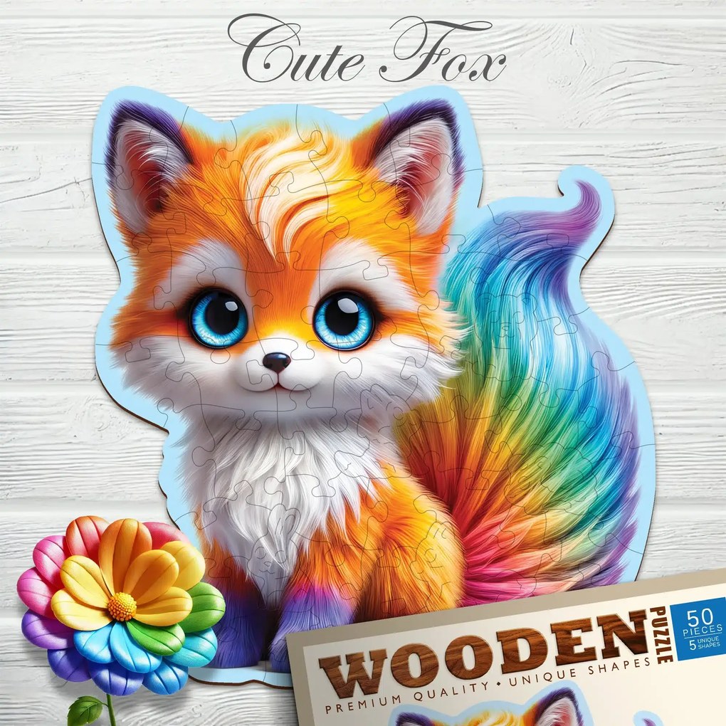 Cuki róka fa puzzle
