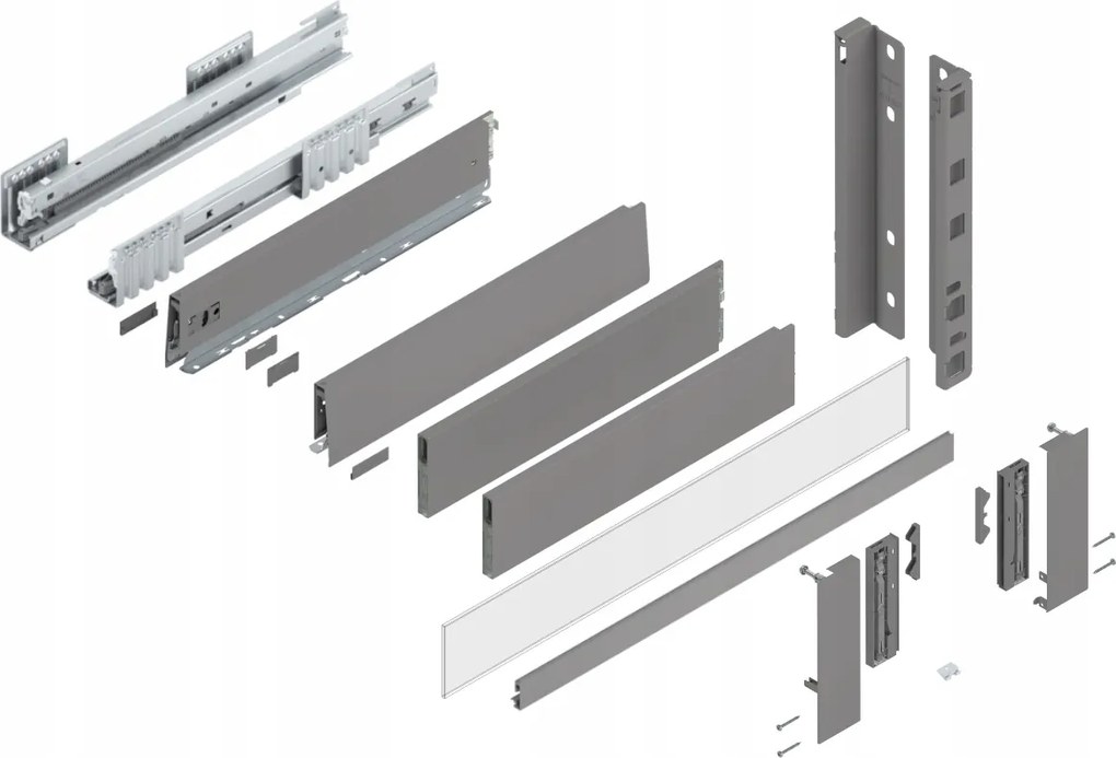 Blum Fiók Merivobox 450 Magas E belső Szürke 40kg