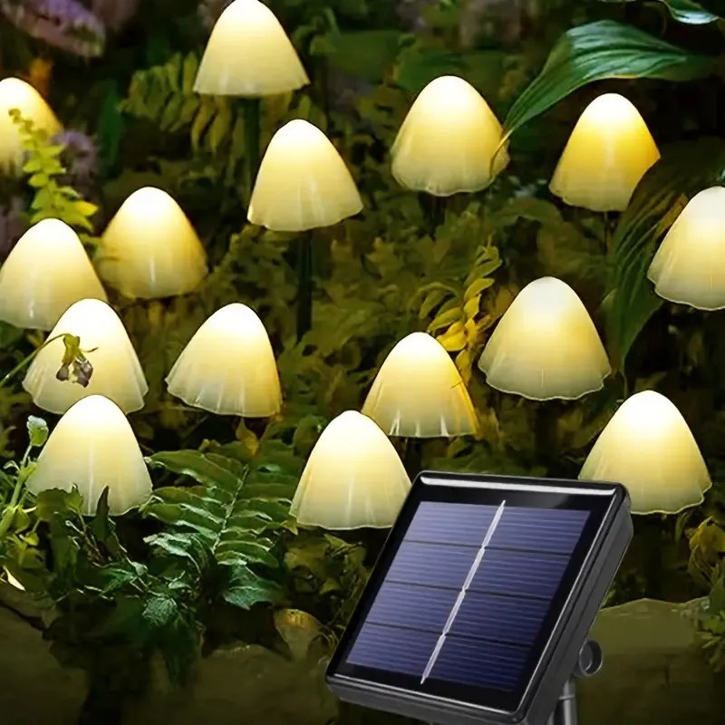 Napelemes Solar Gombalámpa 10 Darab Szett Kültérre Hidegfehér és Színes Választható
