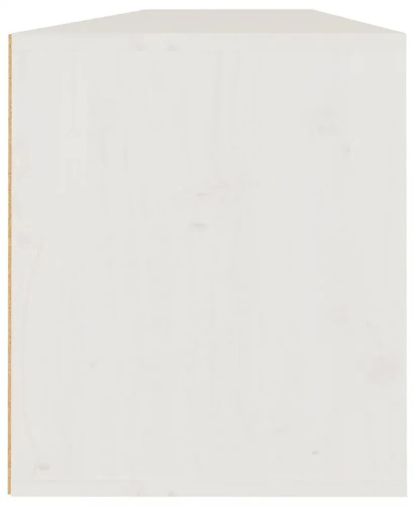 2 db fehér tömör fenyőfa faliszekrény 80 x 30 x 35 cm