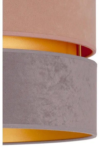 Duolla - Csillár zsinóron DUO 1xE27/15W/230V átm. 40 cm bézs-szürke