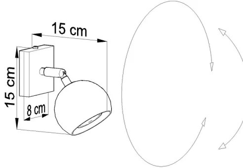 Sollux SL.0443 - Fali spotlámpa OCULARE 1xGU10/10W/230V