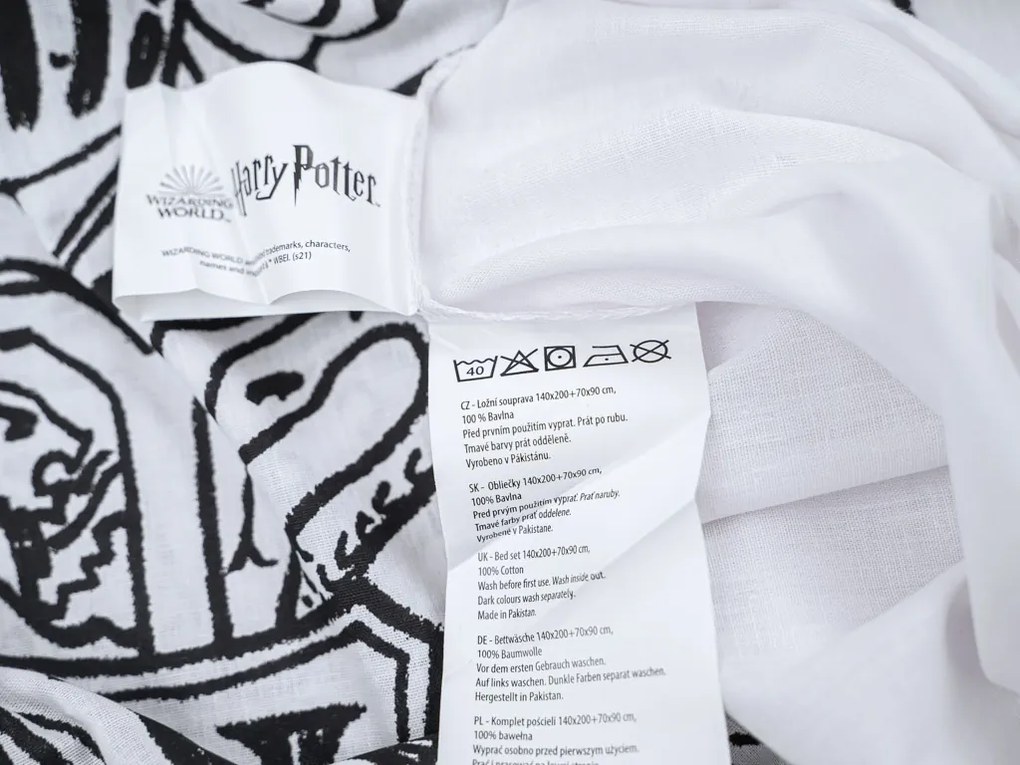 Világító ágyneműhuzat HARRY POTTER VISION fehér Ágyneműhuzat mérete: 70 x 90 cm | 140 x 200 cm
