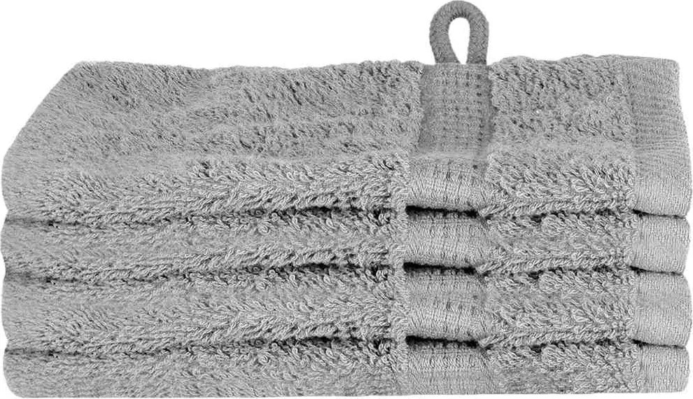 vidaXL Vendégtörölköző SOLUND 4 pcs Szürke 15 x 21 cm 550 gsm