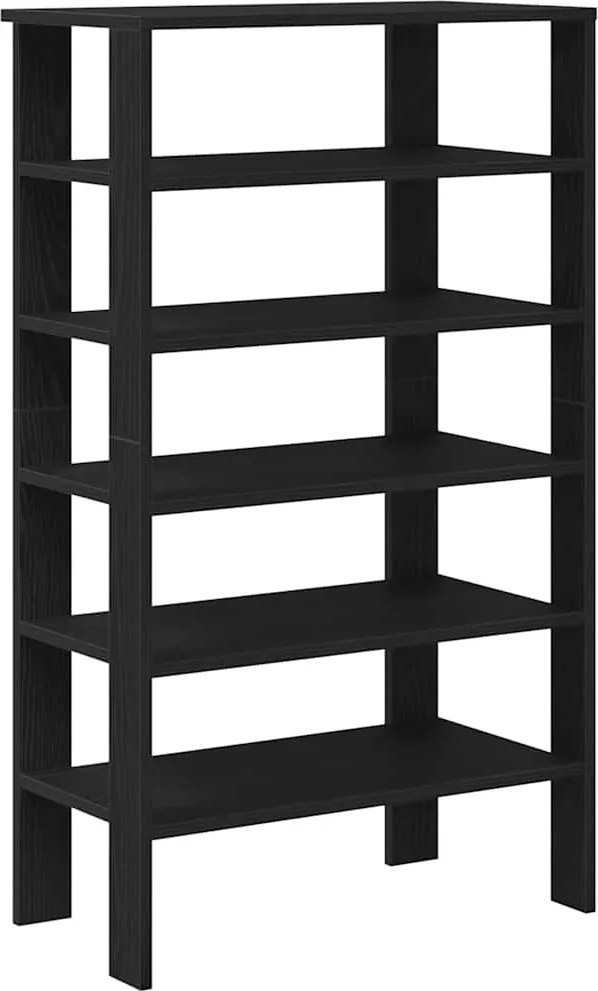 vidaXL fekete szerelt fa cipőtároló szekrény 61x32x105 cm