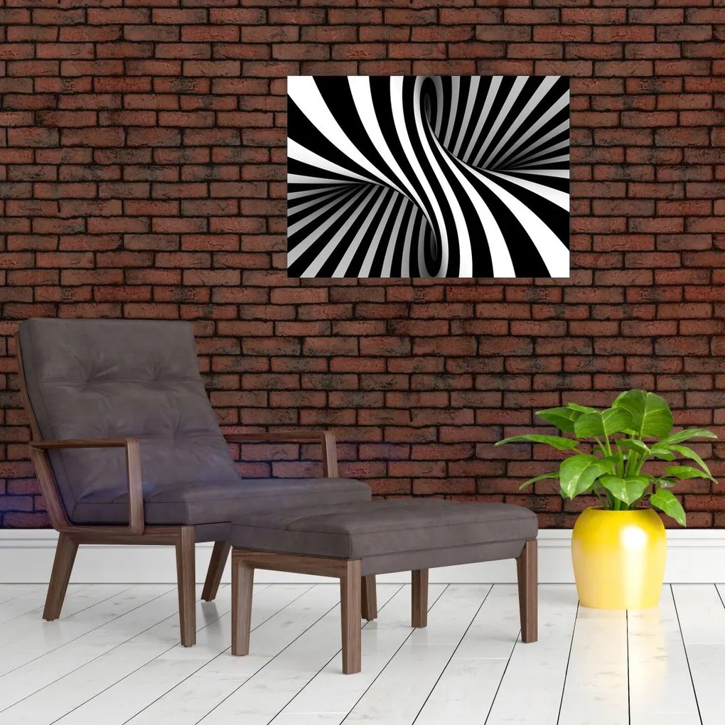 Absztrakt kép zebra csíkokkal (70x50 cm)