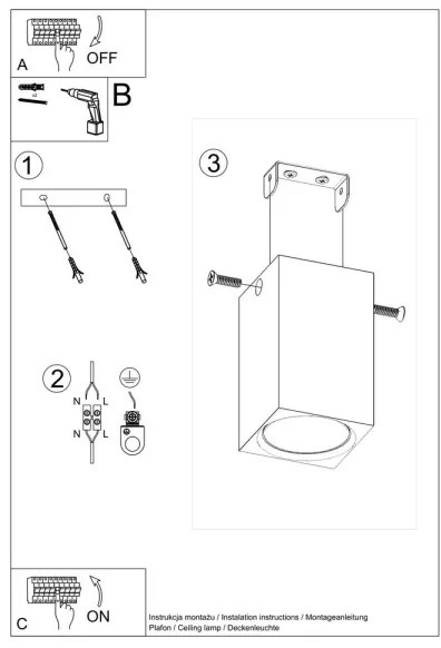 Sollux SL.1040 - Spotlámpa KEKE 1xGU10/40W/230V 10 cm tölgy