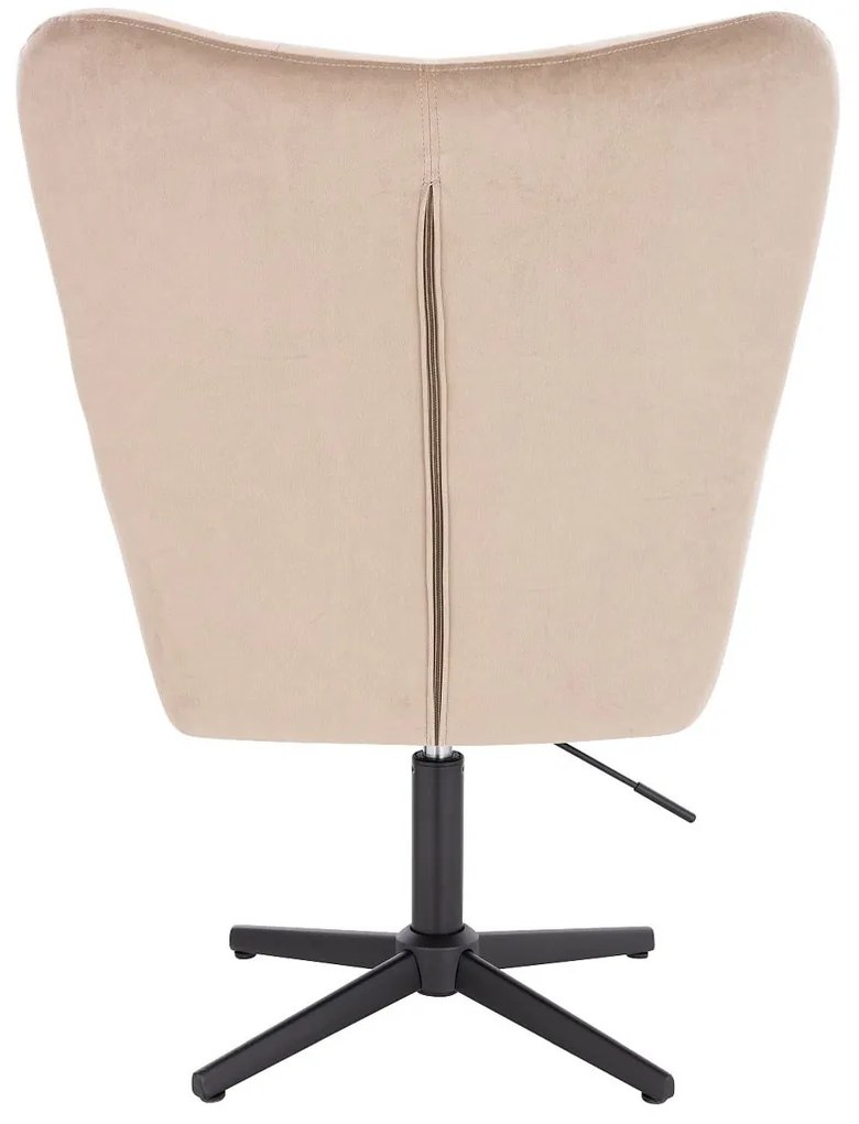 HR650CROSS Latte modern velúr szék fekete lábbal