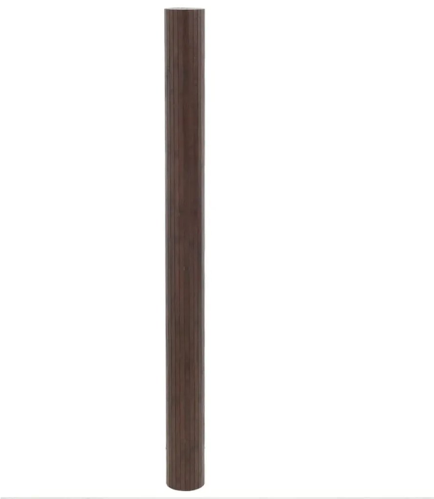 négyszögletű sötétbarna bambusz szőnyeg 80 x 100 cm