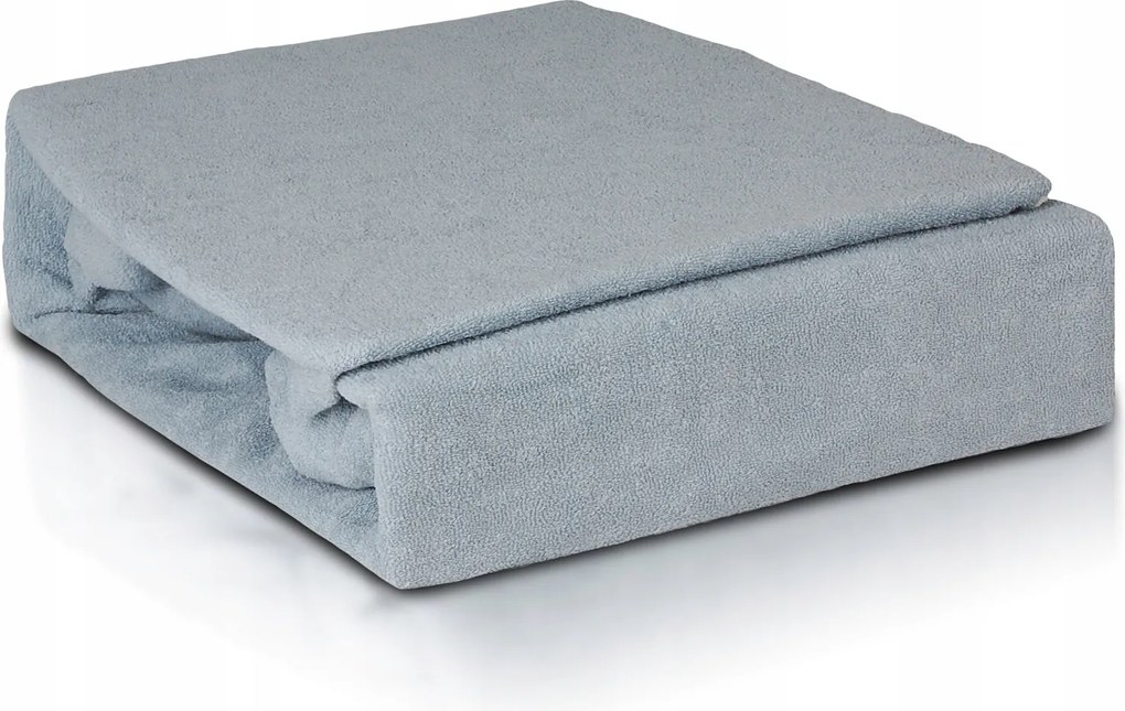 Frotte lepedő szürke gumis 140x200 Prémium Vastag