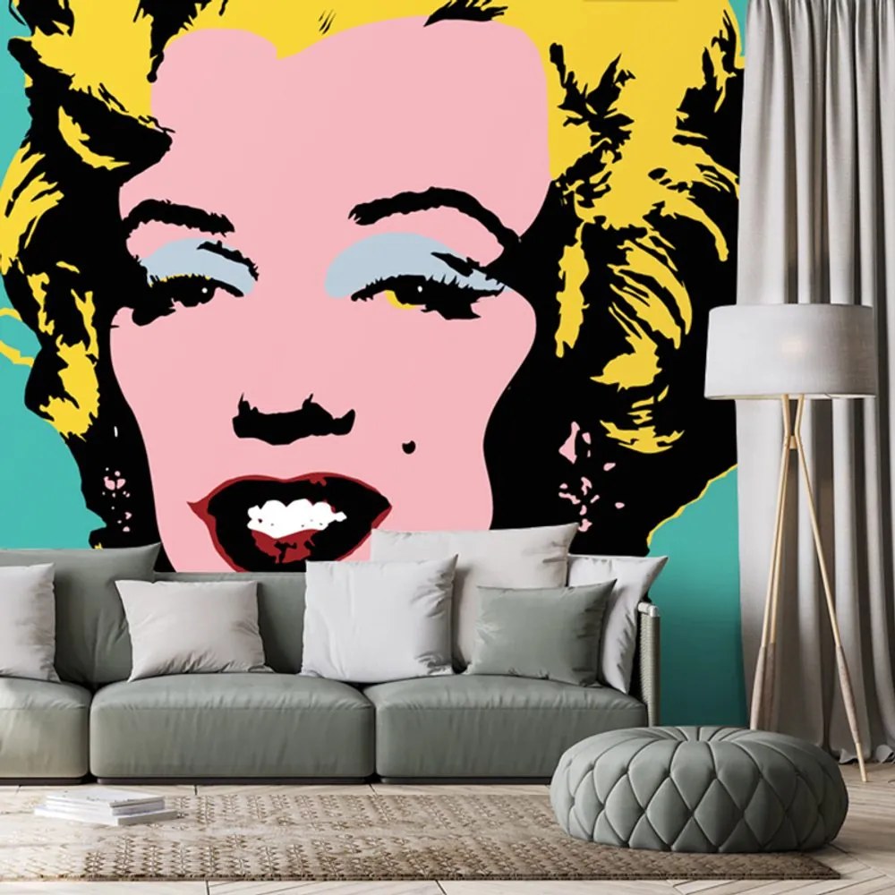 Tapéta ikonikus Marilyn Monroe v pop art dizájnban