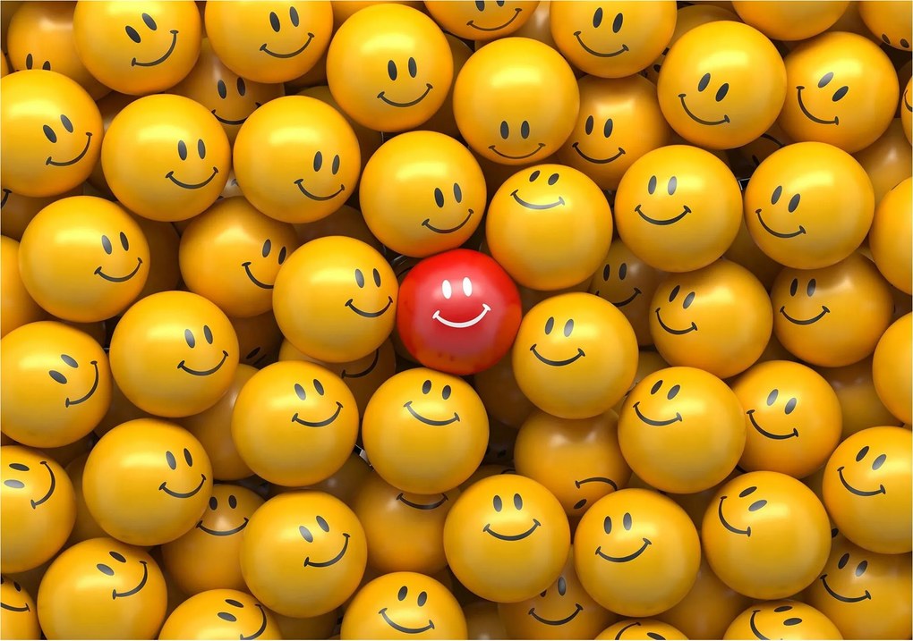 Fotótapéta Mosolygó öröm szférák piros-sárga 368x254 +ragasztó