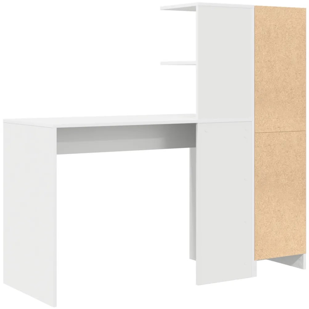 Tárolóval rendelkező íróasztal 2 pcs Fehér 102 x 50 x 124 cm