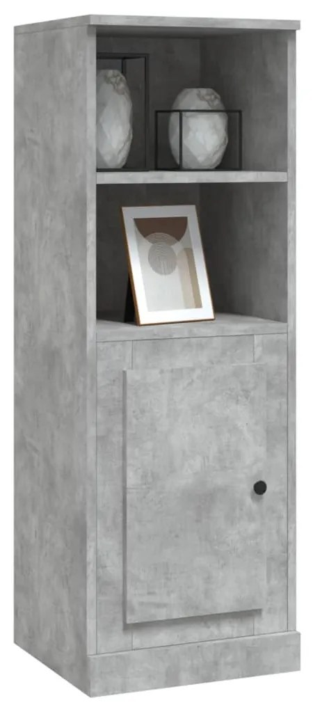 betonszürke szerelt fa magasszekrény 36x35,5x103,5 cm