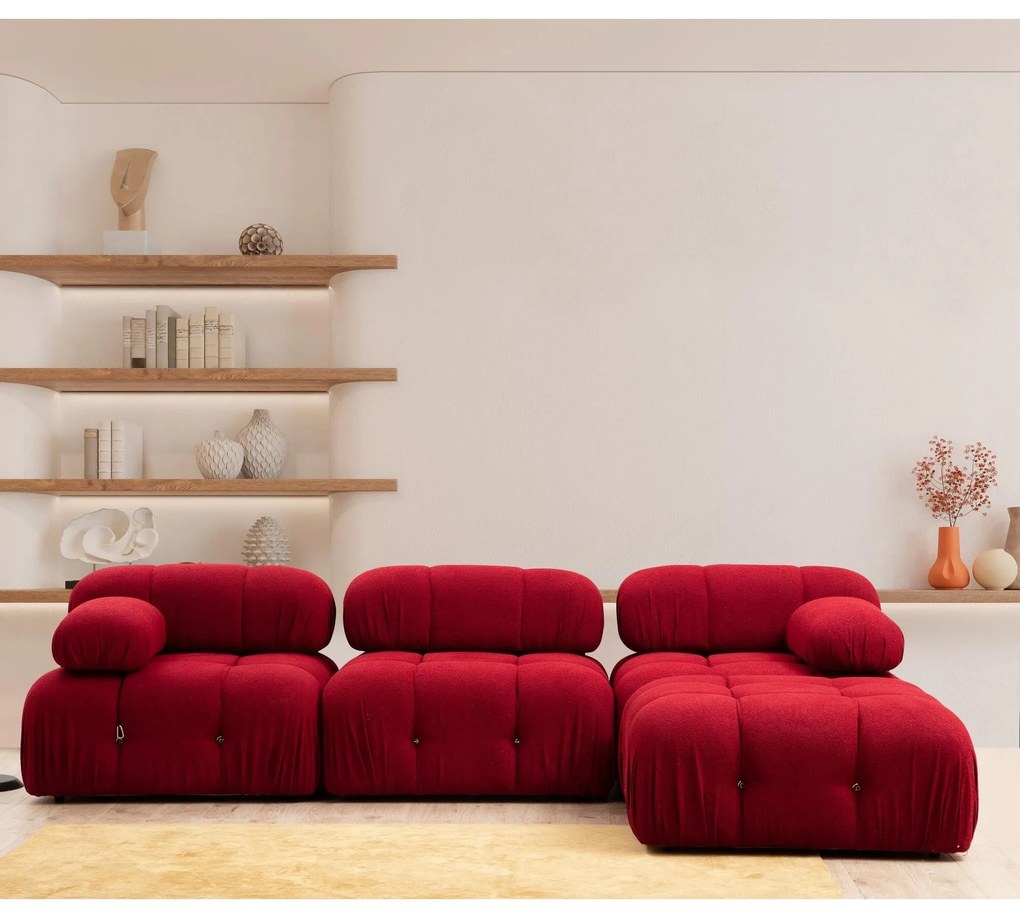 Sarokkanapé Bubble ( L1-O1-1R -Puf) - Red