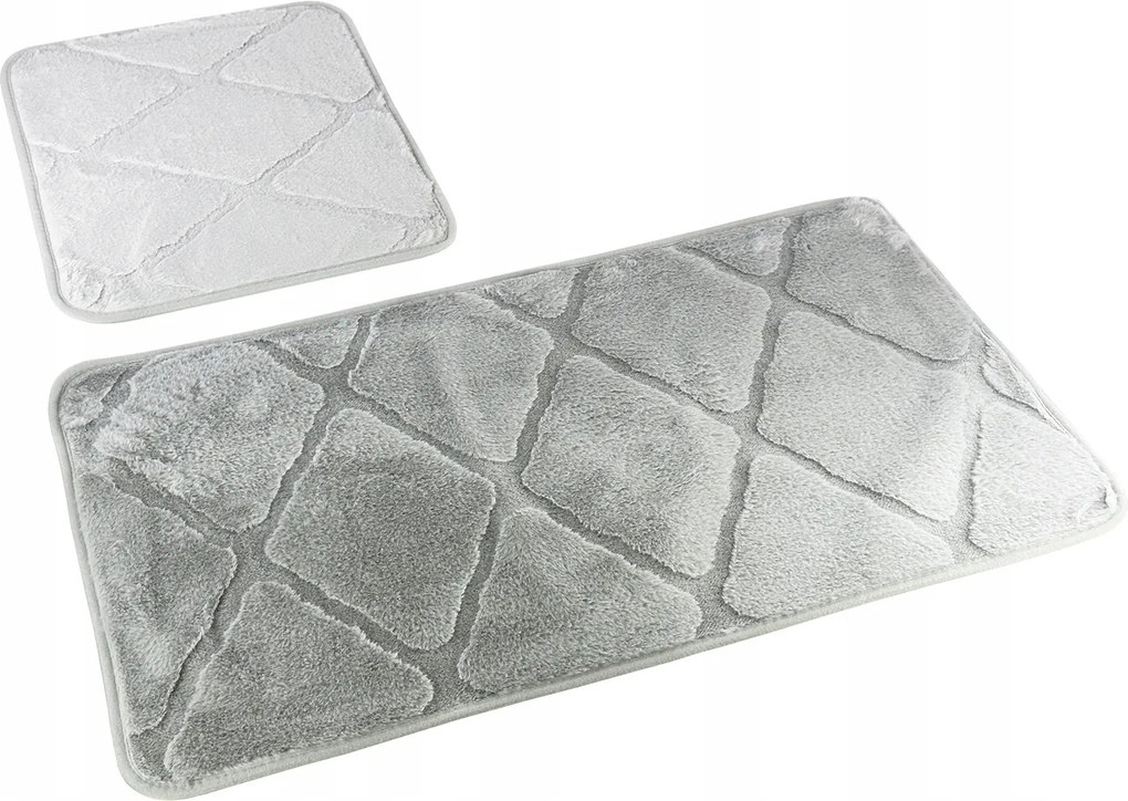 Fürdőszobaszőnyeg Muna 2 részes Euromat marokkó világosszürke