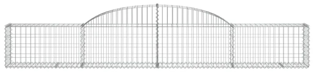 5 db íves horganyzott vas gabion kosár 300x30x40/60 cm